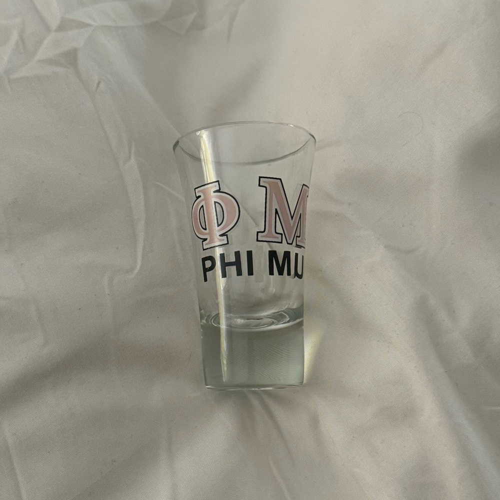 Phi Mu Shot Glass